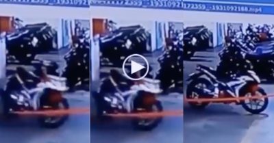 Video: Xe máy tự quay đầu trong hầm đỗ