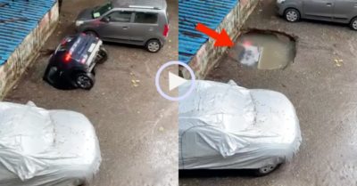 Video: Ôtô bị hố tử thần ‘nuốt chửng’ như chưa từng tồn tại