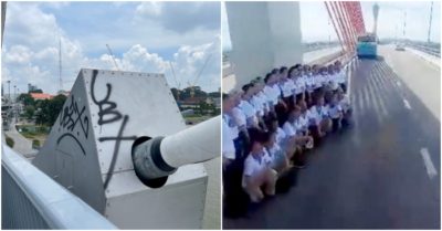 Cập nhật tối 30/7: Viết, vẽ nham nhở lên cầu Thủ Thiêm 2; Dừng xe trên cầu cho 20 người chụp ảnh, tài xế bị phạt nặng
