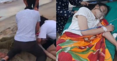 Thiếu tá công an cứu sống cô gái ngừng tim sau khi bị đuối nước ở biển Cửa Tùng