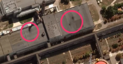 Ảnh vệ tinh: Nhà máy điện hạt nhân Ukraine bị thủng mái khi Nga chiếm đóng