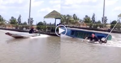 Video: Thanh niên lái xuồng kiểu Fast & Furious đi vào lòng sông