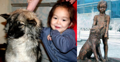 “Cô gái nhỏ và chú chó” – Bức tượng gắn với câu chuyện của bé gái 4 tuổi lạc trong rừng