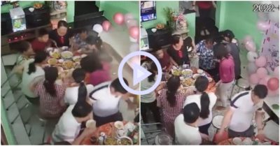 Clip: Đang ăn tiệc mừng sinh nhật, cả nhà suýt bị hố tử thần ‘nuốt trọn’
