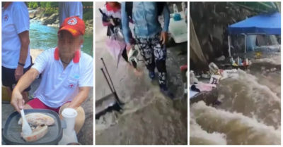 Video lũ quét bất ngờ cuốn trôi bữa tiệc thịt nướng bên sông