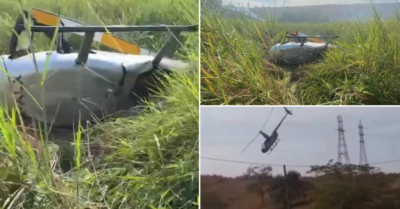 Video: Trực thăng chở chính trị gia bị rơi xuống đất sau khi va chạm đường dây điện cao thế