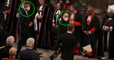 Vì sao quan chức Trung Quốc đeo khẩu trang trong lễ tang của Nữ hoàng Anh?