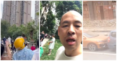 Video động đất Tứ Xuyên: Nhân viên chống dịch không cho dân chạy thoát thân