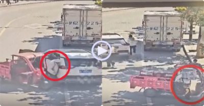 Video: Xe ba bánh không người lái chở bé trai chạy ra đường, tài xế liều mạng bỏ ôtô lao ra chặn