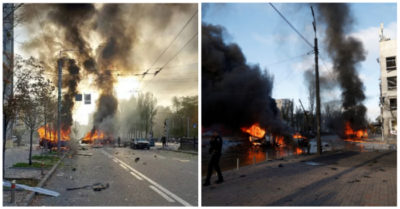 Hàng loạt vụ nổ lớn rung chuyển Kiev