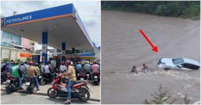 Tin tối 11/10: Nghỉ học nghỉ làm vì không đổ được xăng; Cứu thầy giáo trong xe bán tải bị nước cuốn trôi