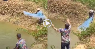 Video: Cần thủ ‘giận dỗi’ khi bị người đàn ông quăng chài phỗng tay trên