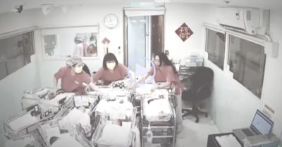 Video: Các nữ hộ sinh vội vã bảo vệ trẻ sơ sinh trong trận động đất