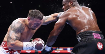 Usyk hạ knock-out Dubois, bảo hộ răng văng ra