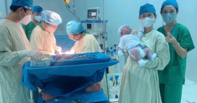 Bé trai gần 6 kg chào đời an toàn tại Cà Mau