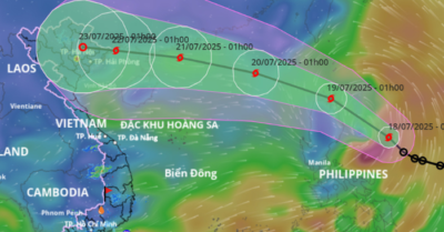 Bão Wipha tiến vào Biển Đông, miền Bắc sắp hứng mưa lớn