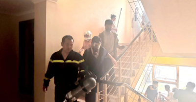 Cháy căn hộ tại khu đô thị Ciputra, 47 người được cứu an toàn