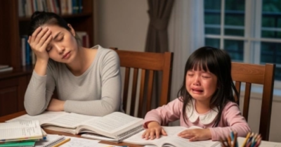 Bé gái lớp 1 bật khóc vì áp lực học bảng cửu chương ngay đầu năm