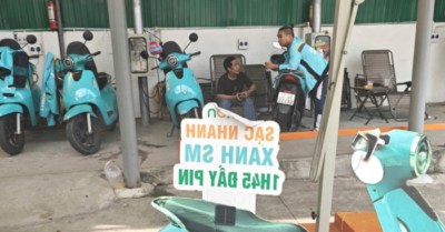 Trạm sạc bình dân xe máy điện lan nhanh ở TP.HCM