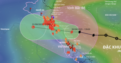 Bão số 6 suy yếu thành áp thấp nhiệt đới, miền Bắc và miền Trung mưa lớn diện rộng