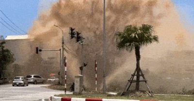 Cột nước phun trào giữa phố Bắc Ninh: Không phải vỡ ống nước
