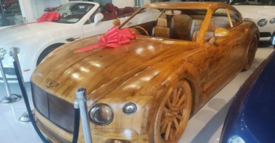 Chiêm ngưỡng Bentley tự chế bằng gỗ độc đáo từ Bỉ