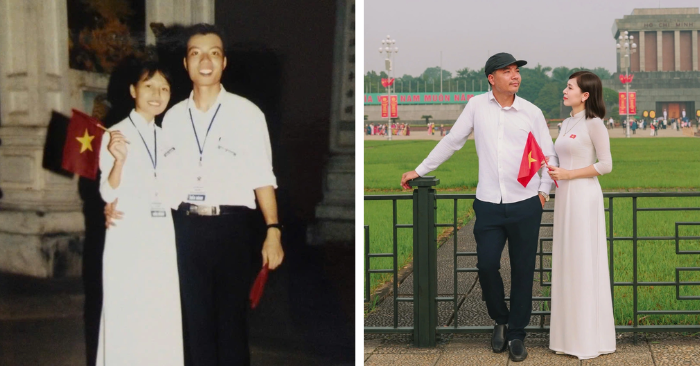 Câu chuyện đằng sau bức ảnh cặp đôi tham gia diễu binh năm 2005 – Bất ngờ được chú ý sau 20 năm