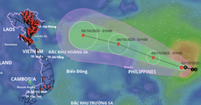 Áp thấp nhiệt đới ngoài khơi Philippines có khả năng mạnh lên thành bão và vào Biển Đông