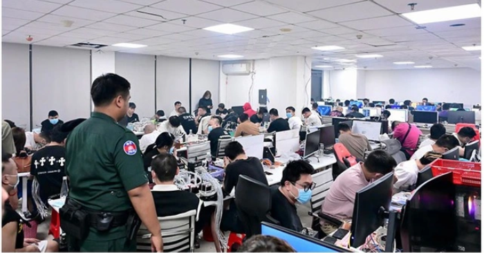 truy quét lừa đảo trực tuyến tại Campuchia