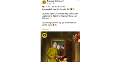 Người hâm mộ Việt Nam đón nhận lời chúc mừng năm mới từ các đại diện bóng đá châu Âu