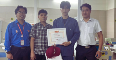 Nguyễn Lê Tú được khen thưởng sau hành động dũng cảm cứu người thoát cháy