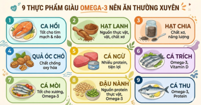 9 thực phẩm giàu omega-3 giúp bảo vệ tim mạch và não bộ