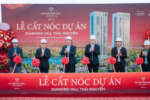 Dự án Diamond Hill Thái Nguyên chính thức hoàn tất cất nóc tháp căn hộ đầu tiên