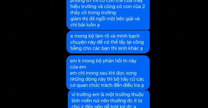Hiệu trưởng Quảng Trị lên tiếng về nghi vấn nhắc bài trong phòng thi