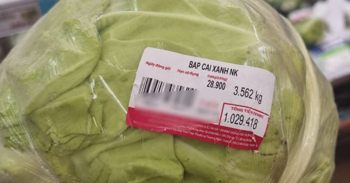 Nhầm đơn vị tính, cây bắp cải nhập khẩu đội giá hơn 1 triệu đồng