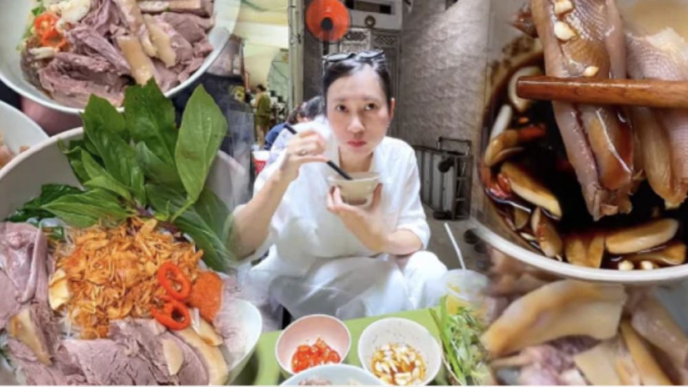 Bún ngan cô Diu Hà Nội hút khách nhờ chân rút xương ngon
