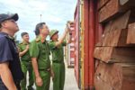 1.193kg ngà voi nằm trong những hộp gỗ khai báo là gỗ xẻ