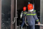 Hội trường giữa cù lao bốc cháy, lửa nhanh chóng bị khống chế