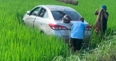 Tài xế 57 tuổi tử vong sau khi ô tô lao xuống ruộng lúa ở Nghệ An