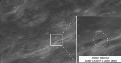 Ảnh đầu tiên về miệng hố do tên lửa Falcon 9 tạo trên Mặt Trăng