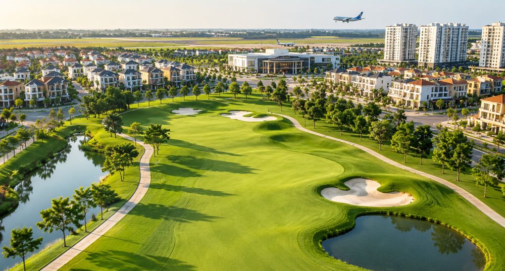 Thanh Hóa quy hoạch khu đô thị dịch vụ và sân golf 314,75 ha tại Sao Vàng, Lam Sơn, gồm sân golf 36 hố và khu dân cư đồng bộ.