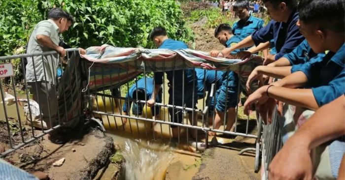 Khu vực nam sinh mất tích khi đi qua phố Viên