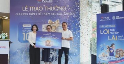 Hai khách hàng trúng căn hộ 10 tỷ đồng từ chương trình tiết kiệm NCB