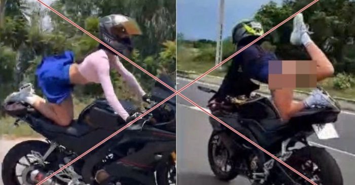 Nikitina Iuliia điều khiển xe máy tại Khánh Hòa