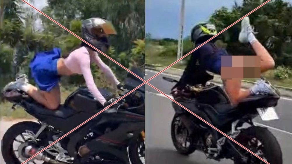 Nikitina Iuliia điều khiển xe máy tại Khánh Hòa